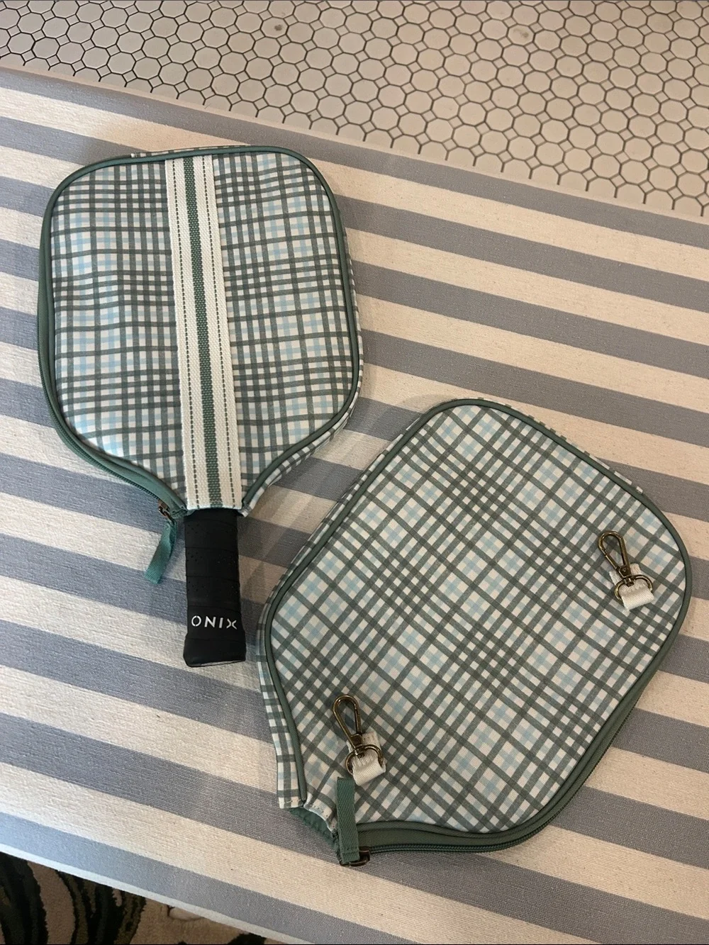 Target Plaid Paddle Covers in Blue-Green – Twin Pack